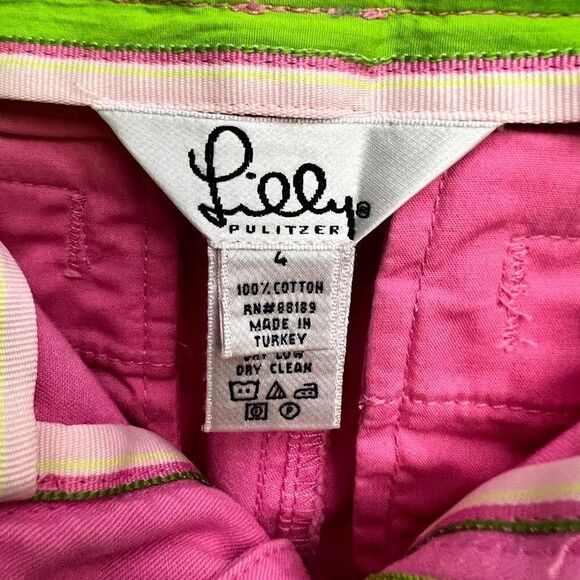 💎 Lilly Pulitzer Palm Beach Fit Cropped Pants Pink - Picture 5 of 7